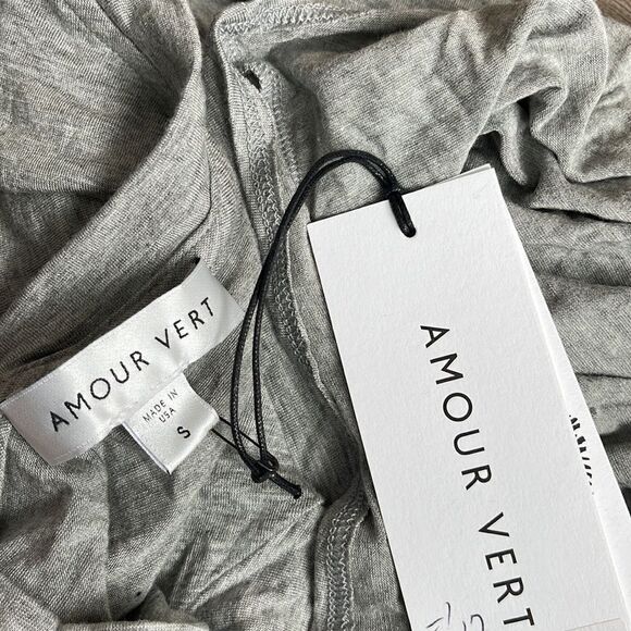 Amour Vert Short Sleeve Tee-GREY-Small - Picture 3 of 3